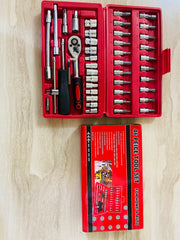 Professional 46-Piece Socket Wrench Set – Auto & Bike Maintenance