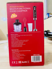 4-in-1 Hand Blender Set – 800W Powerful Mixing, Beating & Frothing