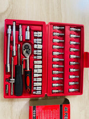 Professional 46-Piece Socket Wrench Set – Auto & Bike Maintenance