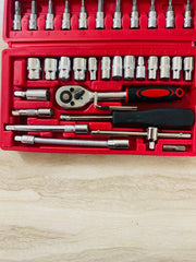 Professional 46-Piece Socket Wrench Set – Auto & Bike Maintenance